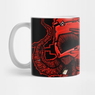 red skull kraken Mug